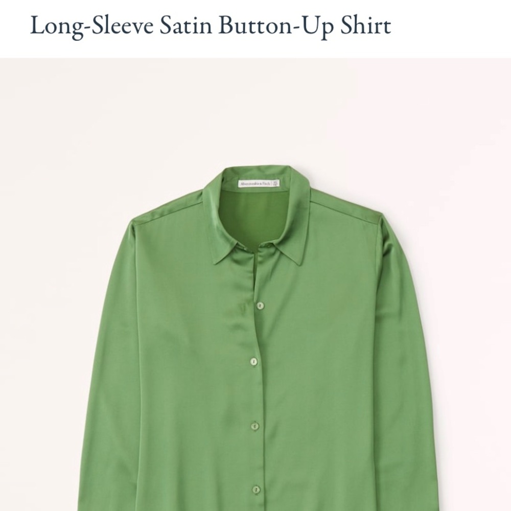 Abercrombie and Fitch long sleeve satin button down